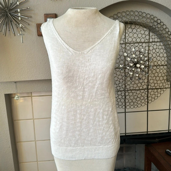 Michael Stars XS Top v neck Chalk white Katrina Soft Retail $108 - Picture 2 of 8